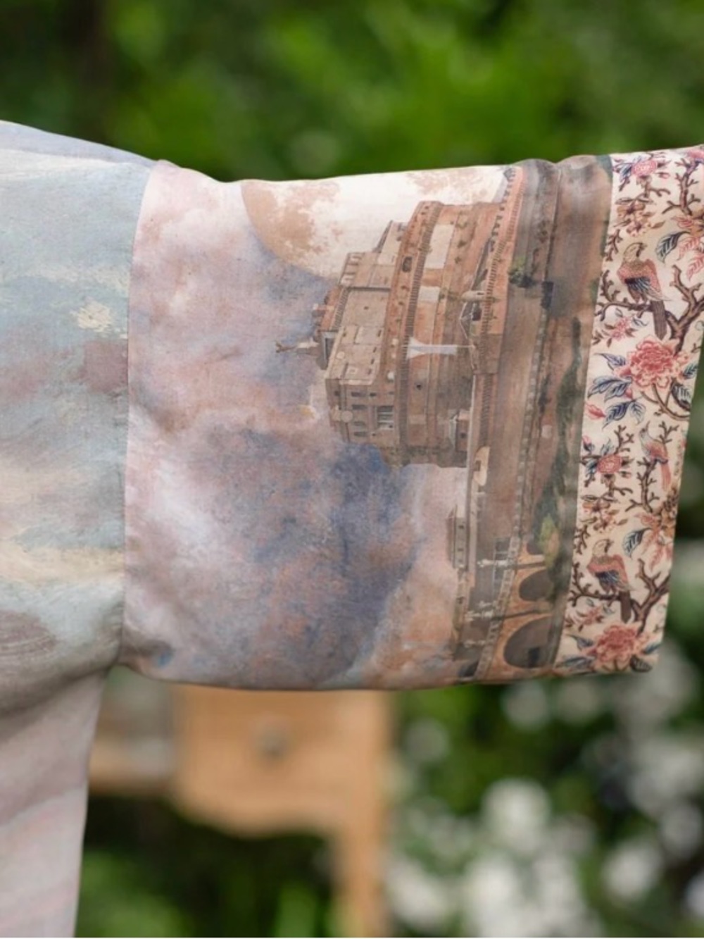 Market of Stars Imaginarium Opera Scenic Print Kimono Robe in Muted Pastels - Picture 8 of 8